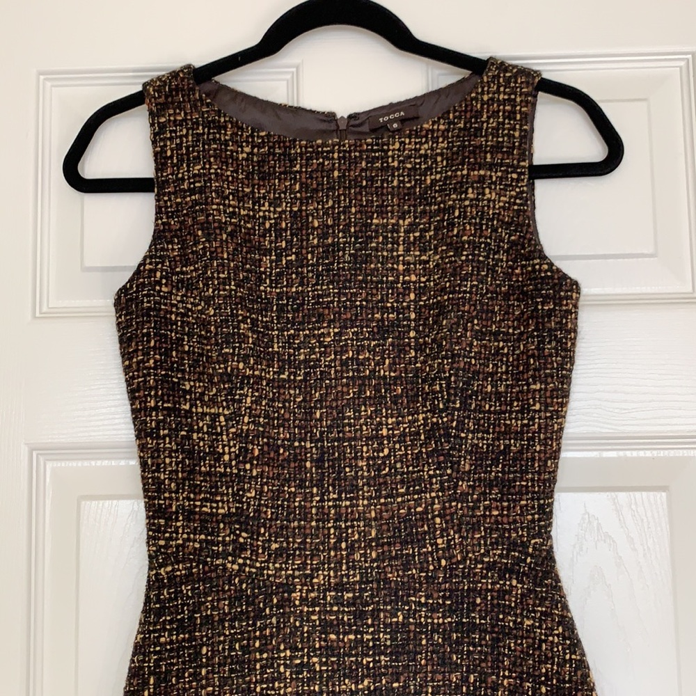Tocca Brown Tweed shift dress - Picture 2 of 9